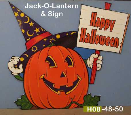 H08Jack-O-Lantern and Sign 